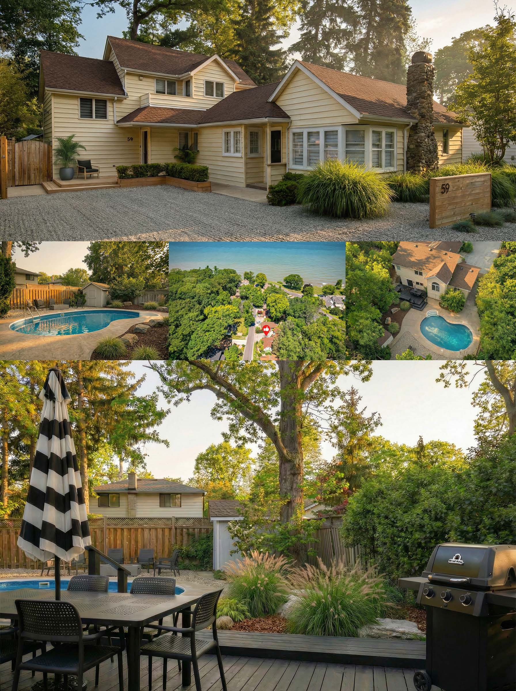 Exterior and backyard — 59 Shakespeare Avenue, NOTL